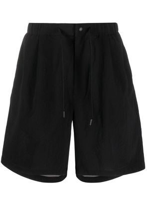 Snow Peak logo-print elasticated drawstring-waist shorts - Black