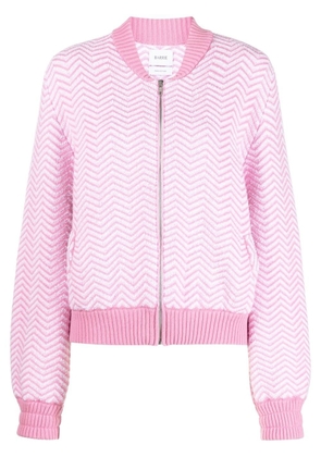 Barrie chevron-knit zip-up jacket - Pink