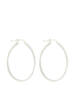 Jil Sander large hoop earrings - Silver