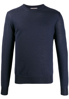 Canali long-sleeve fitted sweater - Blue