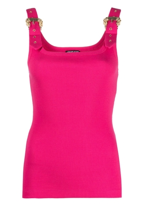 Versace Jeans Couture buckle-embellished ribbed tank top - Pink