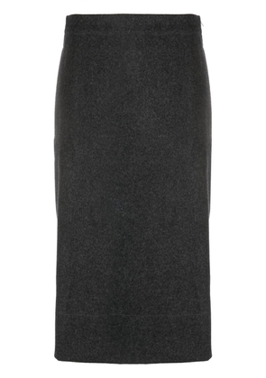 Jil Sander virgin-wool asymmetric midi skirt - Grey