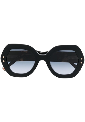 Carolina Herrera oversized geometric-frame sunglasses - Black