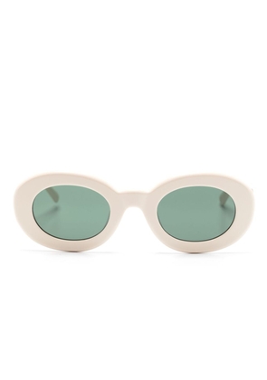 Jacquemus Les lunettes Pralu round-frame sunglasses - White