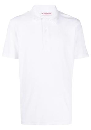 Orlebar Brown Walcott velvet polo shirt - White