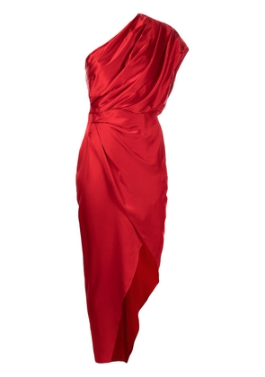 Michelle Mason asymmetric open back gown - Red