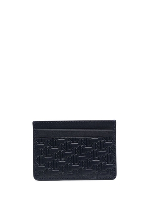 Lauren Ralph Lauren embossed-logo leather wallet - Blue