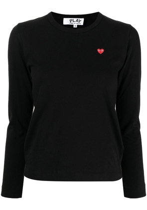 Comme Des Garçons Play chest logo-patch T-shirt - Black