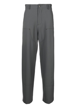 MSGM wide-leg cotton trousers - Grey