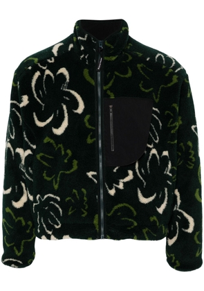 District Vision floral-print zipped jacket - Green