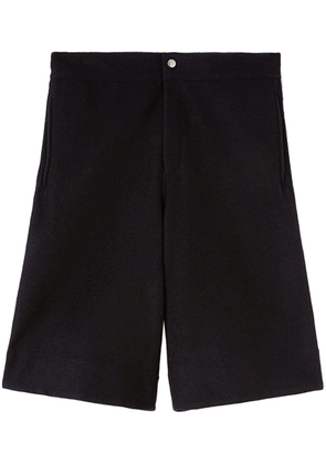 Jil Sander wool-blend felt shorts - Blue