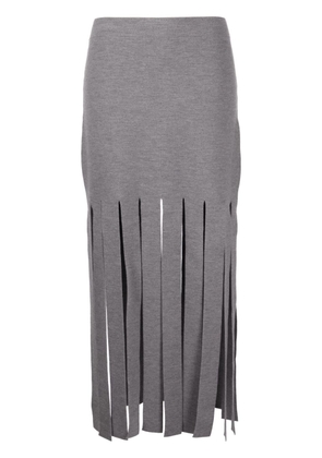 Michael Kors Collection streamer merino wool-blend skirt - Grey