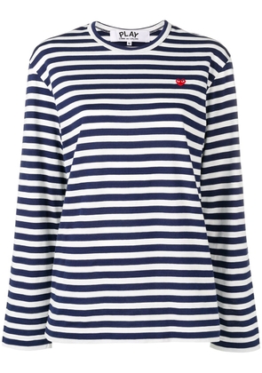 Comme Des Garçons Play striped longsleeve T-shirt - Blue