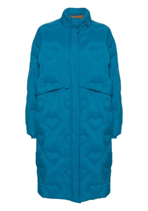 Bimba y Lola heart-quilted high-neck parka - Blue