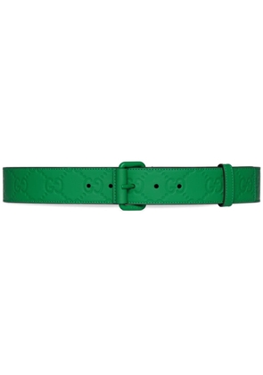Gucci GG debossed belt - Green