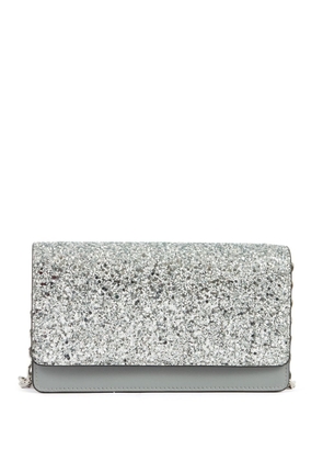 Maison Margiela glitter-effect wallet-on-chain - Silver