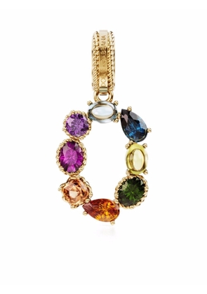 Dolce & Gabbana 18kt yellow gold number 0 gemstone pendant