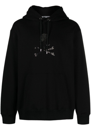 Mastermind Japan rhinestone-embellished cotton hoodie - Black