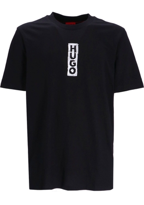 HUGO Dalbula logo-print cotton T-shirt - Black