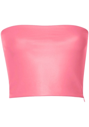 LAPOINTE faux-leather tube top - Pink