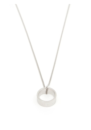 MM6 Maison Margiela Minimal engraved pendant necklace - Silver