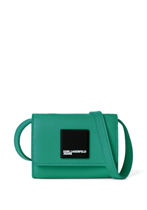Karl Lagerfeld Jeans logo-patch mini bag - Green