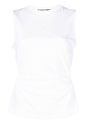 Karl Lagerfeld cut-out organic cotton tank top - White