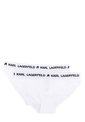 Karl Lagerfeld logo-waistband brief 2 pack - White