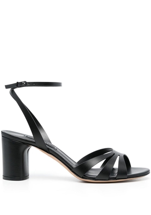 Casadei raw-cut calfskin strappy sandals - Black