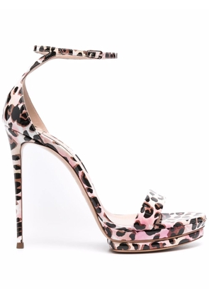 Casadei Blade leopard-print sandals - Pink