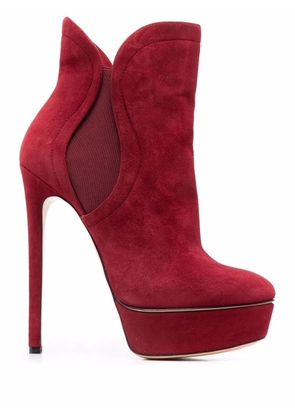 Casadei Flora Angel platform boots - Red