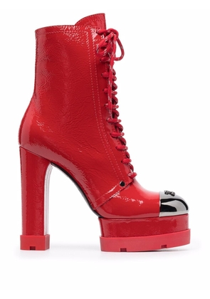 Casadei New Cult platform boots - Red