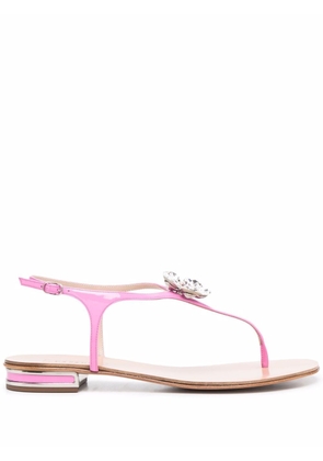 Casadei crystal-embellished jelly sandals - White
