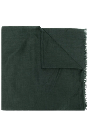 N.Peal frayed-edge cashmere scarf - Green