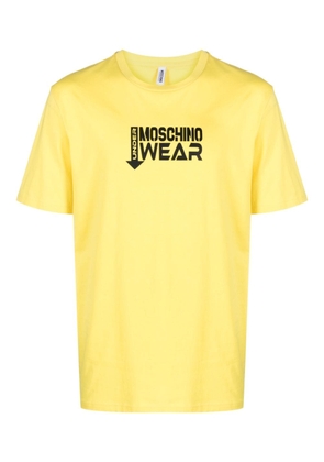 Moschino logo-appliqué cotton T-shirt - Yellow
