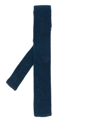N.Peal birdseye knitted tie - Blue