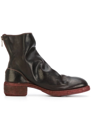 Guidi stacked heel boots - Brown
