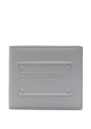 Dolce & Gabbana logo-embossed leather wallet - Grey