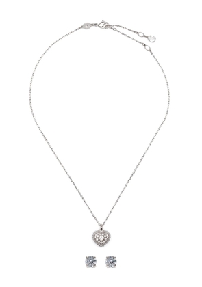 Swarovski Hyperbola heart-pendant set (of two) - Silver