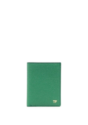 TOM FORD grained leather folded wallet - Green
