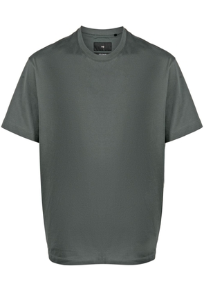 Y-3 logo-raised stretch-cotton T-shirt - Green