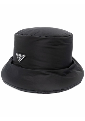 Prada Re-Nylon logo-plaque bucket hat - Black