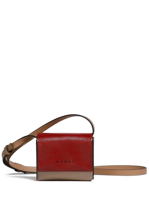 Marni colour-block leather crossbody bag - Neutrals
