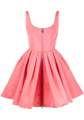Alexander McQueen zip-detail mini dress - Pink
