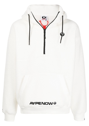 AAPE BY *A BATHING APE® zip-front pullover hoodie - White