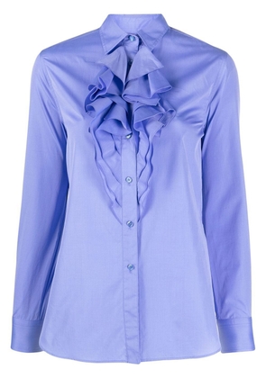 Ralph Lauren Collection Keara ruffle-trim shirt - Blue