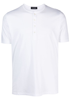 Cenere GB buttoned cotton-jersey T-shirt - White