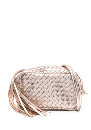 P.A.R.O.S.H. woven leather crossbody bag - Gold