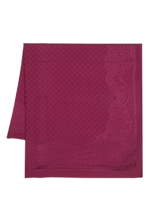 Moschino monogram-jacquard silk scarf - Purple