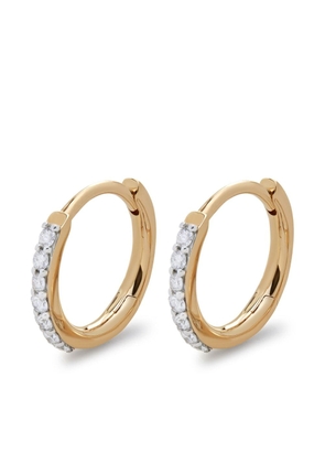 Monica Vinader 14kt Yellow Gold Diamond Huggie Earrings